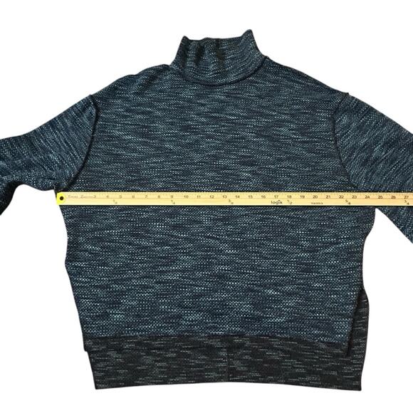 Free People We the Free Sweater Womens Size M Blue Oversized Turtleneck Boxy - Picture 8 of 12